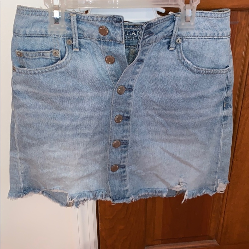 american eagle jean skirt